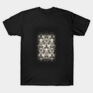 Abstract Grey Metallic Pattern T-Shirt